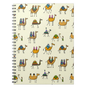 Camels Caravan Decorative Seamless Pattern Notebook