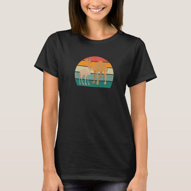 camels desert arabia dromedary dromedaries one hum T-Shirt (Front)