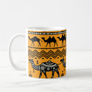 Camels Illustration Seamless Pattern Design. Coffee Mug
