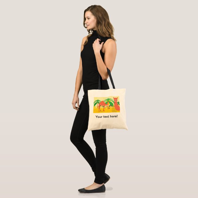 Camels illustration tote bag (Front (Model))