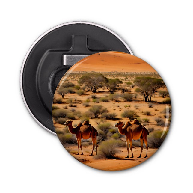 Camels In The Australian Outback, Bottle Opener (Front)