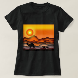 Camels T-Shirt Beautiful Desert Sunset