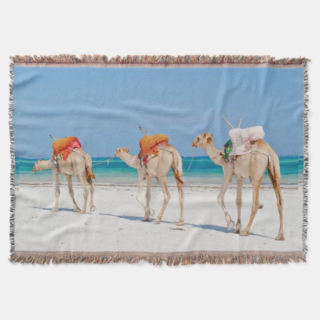 Camels Throw Blanket (Front)