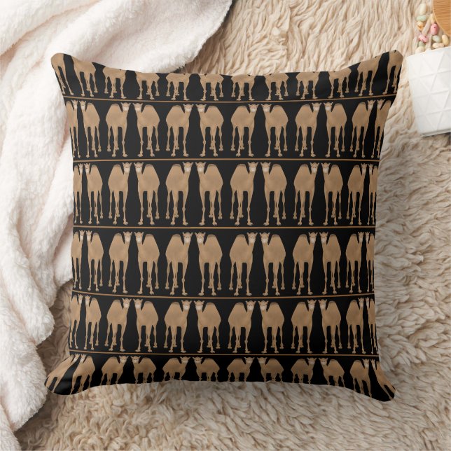 Camels Throw Pillow (Blanket)