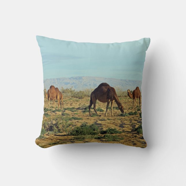 Camels, Tunisia Cushion (Front)