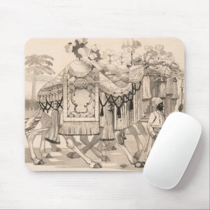Camels Walking Dressed In Costume Mouse Mat