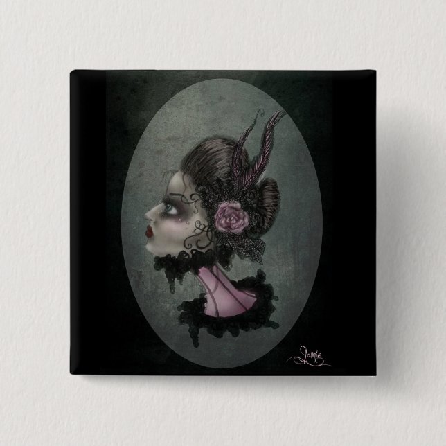 cameo 15 cm square badge (Front)