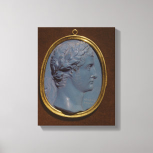 Cameo bearing the profile of Tiberius Canvas Print