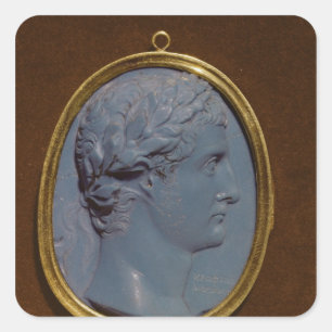 Cameo bearing the profile of Tiberius Square Sticker