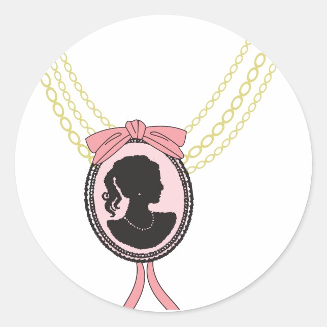 cameo classic round sticker (Front)