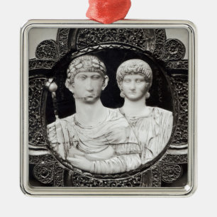 Cameo depicting Emperor Honorius  and his wife Metal Tree Decoration