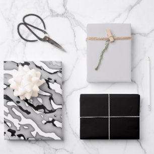 Cameo long light grey design wrapping paper sheet
