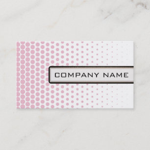 Cameo Pink Polka Dot Elegant Modern White Business Card