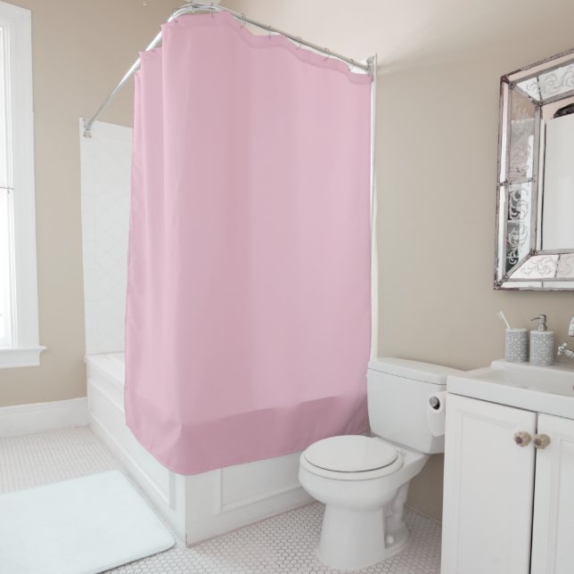  Cameo pink (solid colour)  Shower Curtain (In Situ)