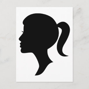 Cameo Silhouette Girl Postcard