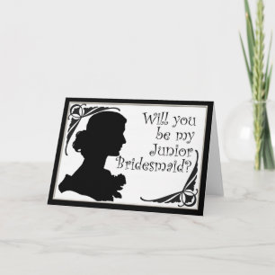 Cameo will you be my junior Bridesmaid wedding Invitation