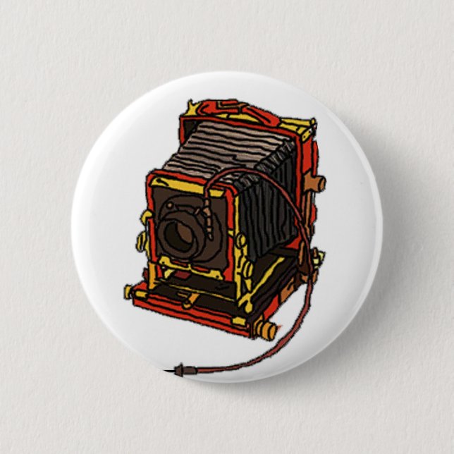 Camera 6 Cm Round Badge (Front)