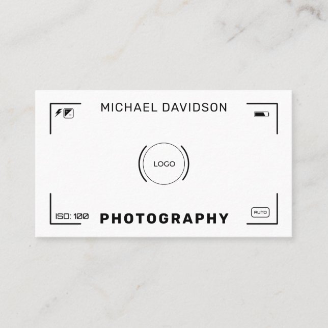 Camera aim style  business card (Front)