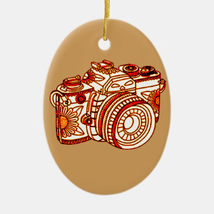 Camera Ceramic Tree Decoration