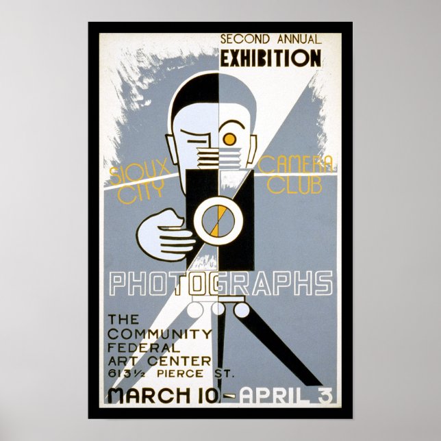 Camera Club, 1939. Vintage Photography Poster (Front)