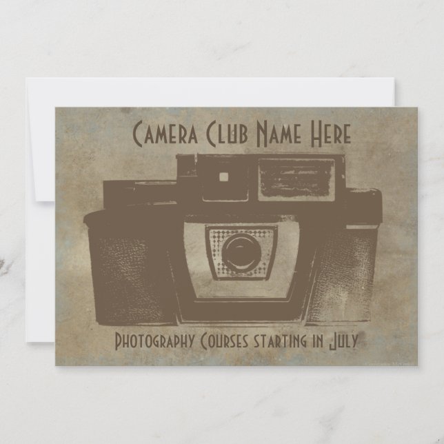 Camera Club Vintage Invitations (Front)