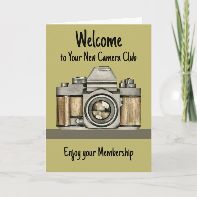 Camera Club Welcome Card (Front)