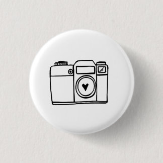 Camera Doodle Pinback Button