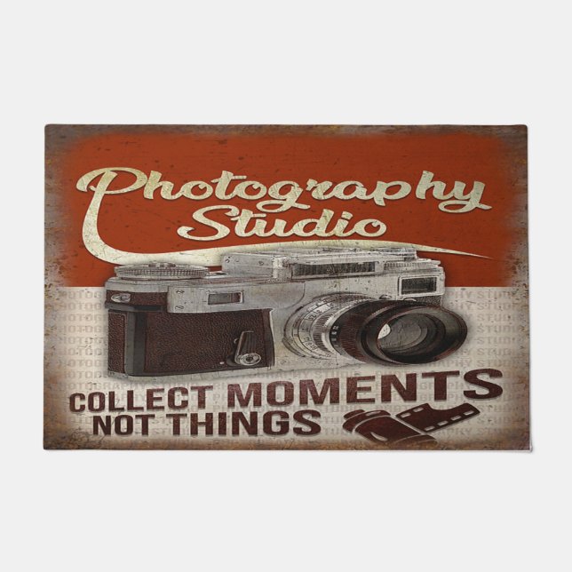 Camera Doormat, Custom Welcome, Photographer Mat (Front)