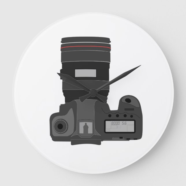 Camera DSLR Photography Large Clock (Front)