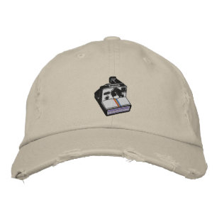 camera embroidered hat