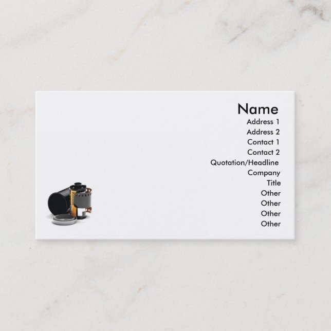 Camera film Business Card (Front)