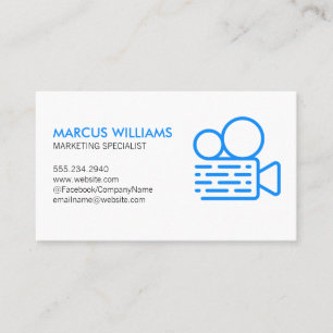 Camera Film Logo   Marketing Business Card
