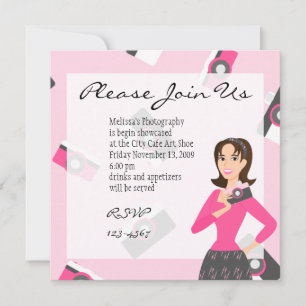 Camera Girl Invitation