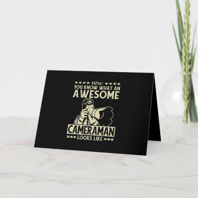 Camera Guy Photographer Funny Awesome Cameraman Card (Front)