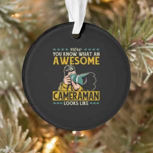 Camera Guy Photographer Funny Awesome Cameraman Ornament