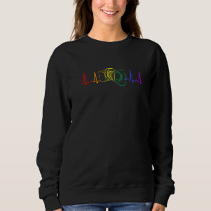 Camera Heartbeat Rainbow Photography Lgbtq Photogr Sweatshirt