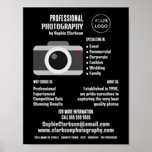 Camera Icon, Photographer, Photography Hire Poster
