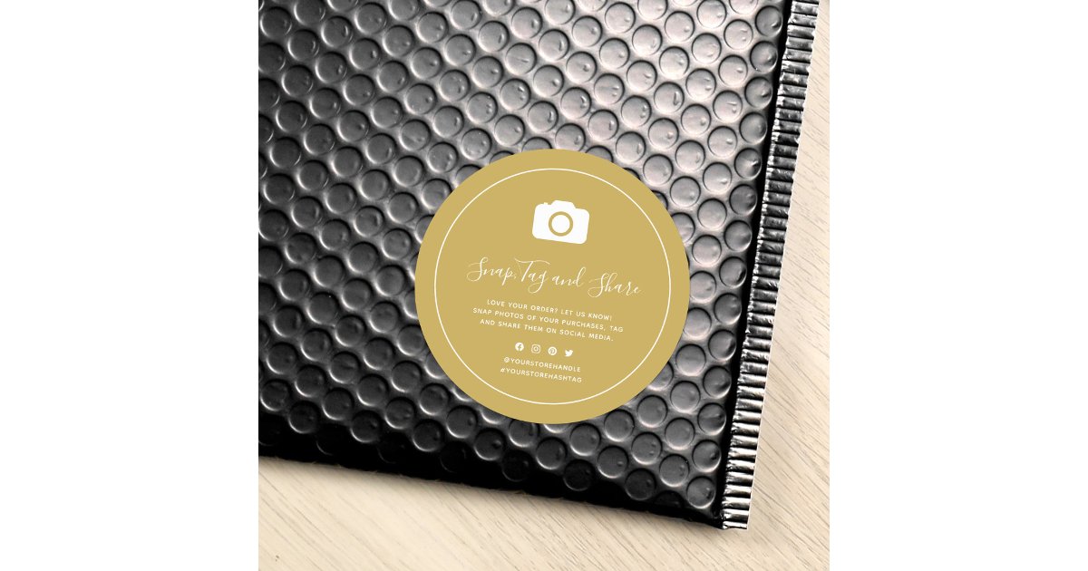 Camera Icon White Border Snap Share Custom Colour Classic Round Sticker ...