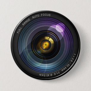 Camera Lens 7.5 Cm Round Badge