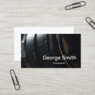 Camera lens business card