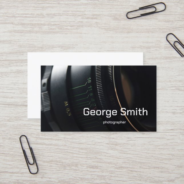 Camera lens business card (Front/Back In Situ)