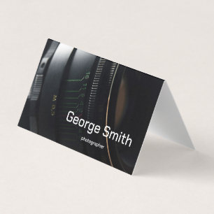 Camera lens business card