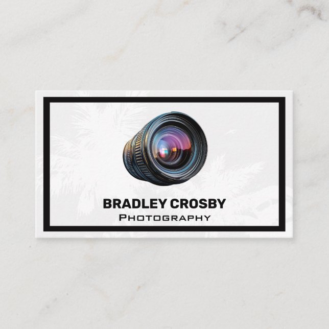 Camera Lens Equipment | Photography Business Card (Front)