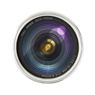 Camera Lens Lapel Pin
