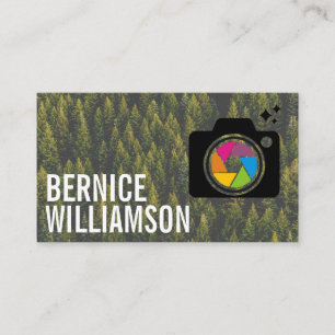 Camera Lens Logo   Forrest Business Card