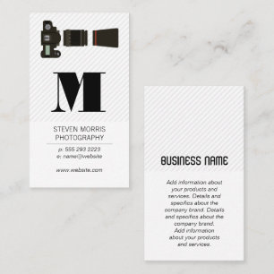 Camera Lens   Monogram Business Card