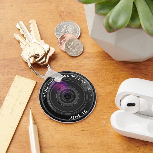 Camera Lens, Nature Photography Day Key Ring (Desk)