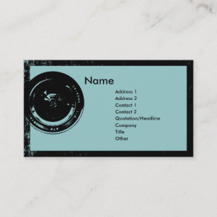Camera Lens Photographer Business Card