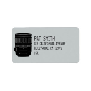 Camera Lens Photographer Custom Address Labels