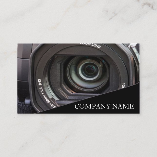 Camera Lens Photography Business Card (Front)